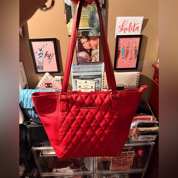 Vera Bradley Handbags - Vera Bradley Ella Quilted Leather Tote